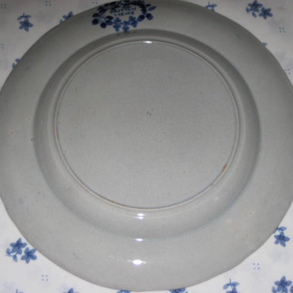 Antique Staffordshire BRITISH VIEWS Henshall Blue Transferware Plate Pastoral - Picture 4 of 7